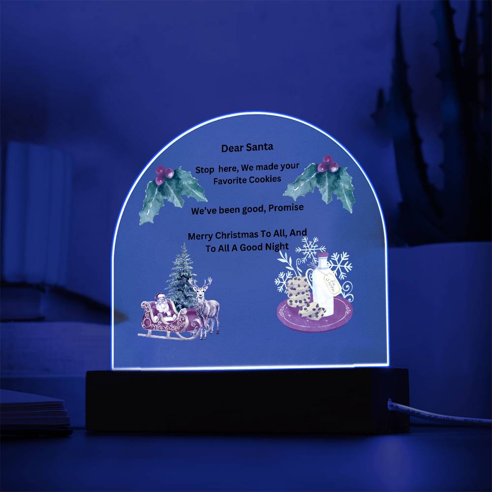 Dear Santa  Christmas Dome Plaque