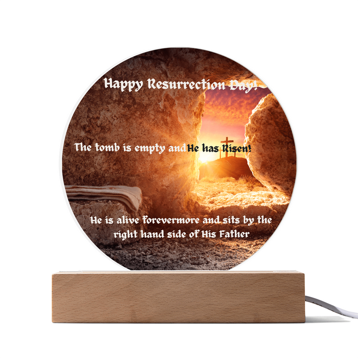 Happy Resurrection Day! Printed Acrylic Circle Plaque