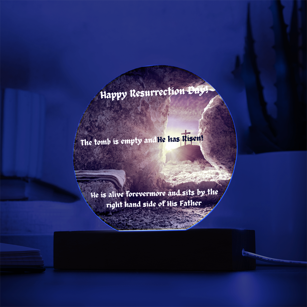 Happy Resurrection Day! Printed Acrylic Circle Plaque