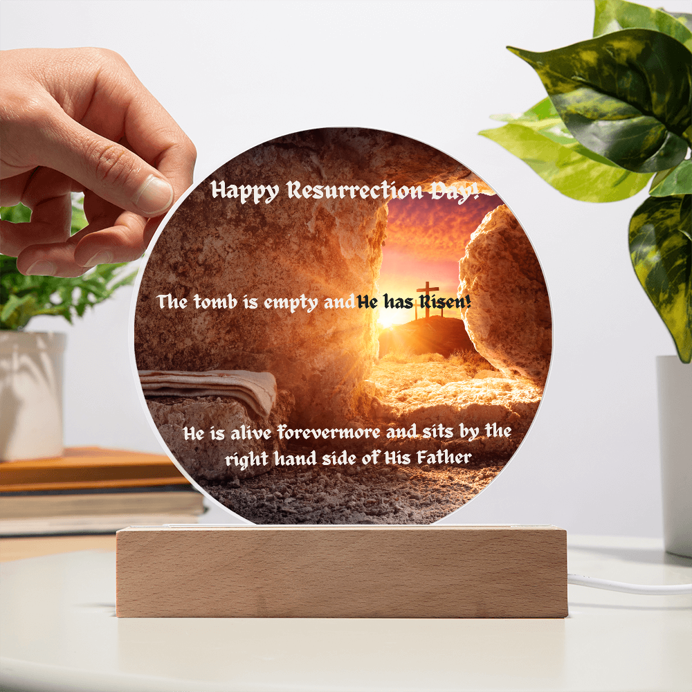 Happy Resurrection Day! Printed Acrylic Circle Plaque