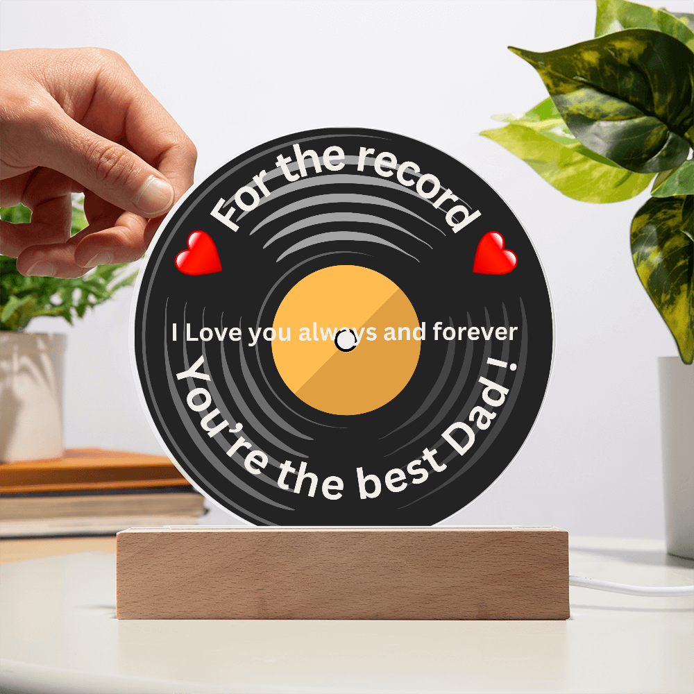 For the Record Printed Acrylic Circle Plaque