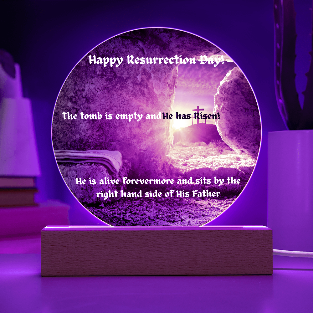 Happy Resurrection Day! Printed Acrylic Circle Plaque