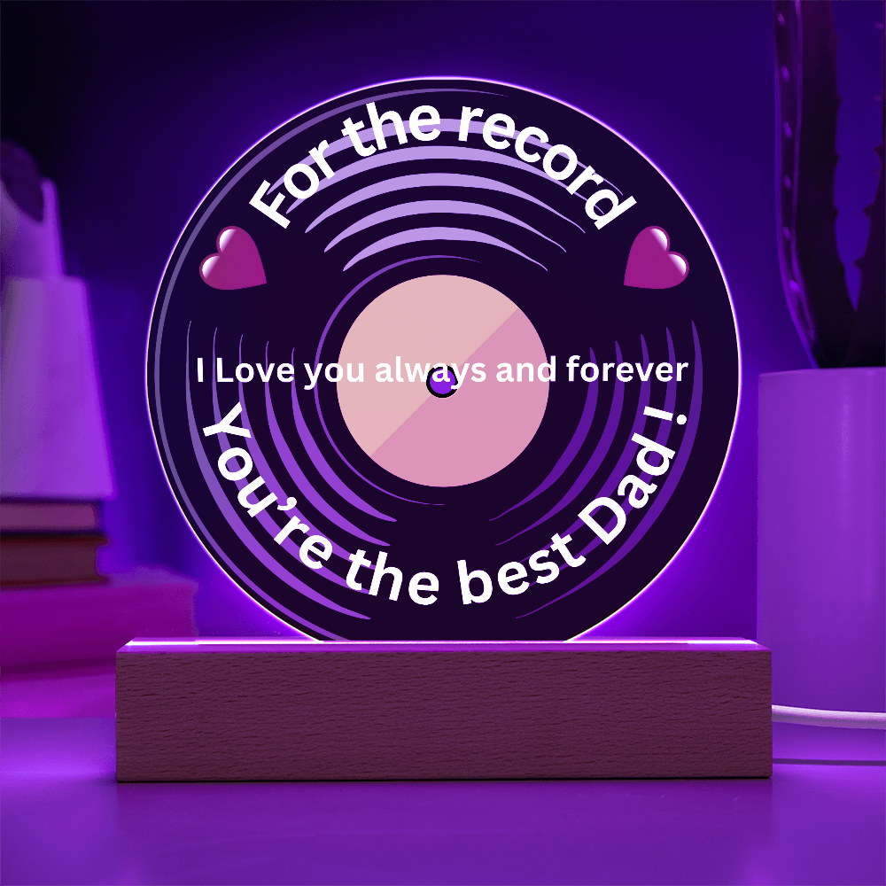 For the Record Printed Acrylic Circle Plaque