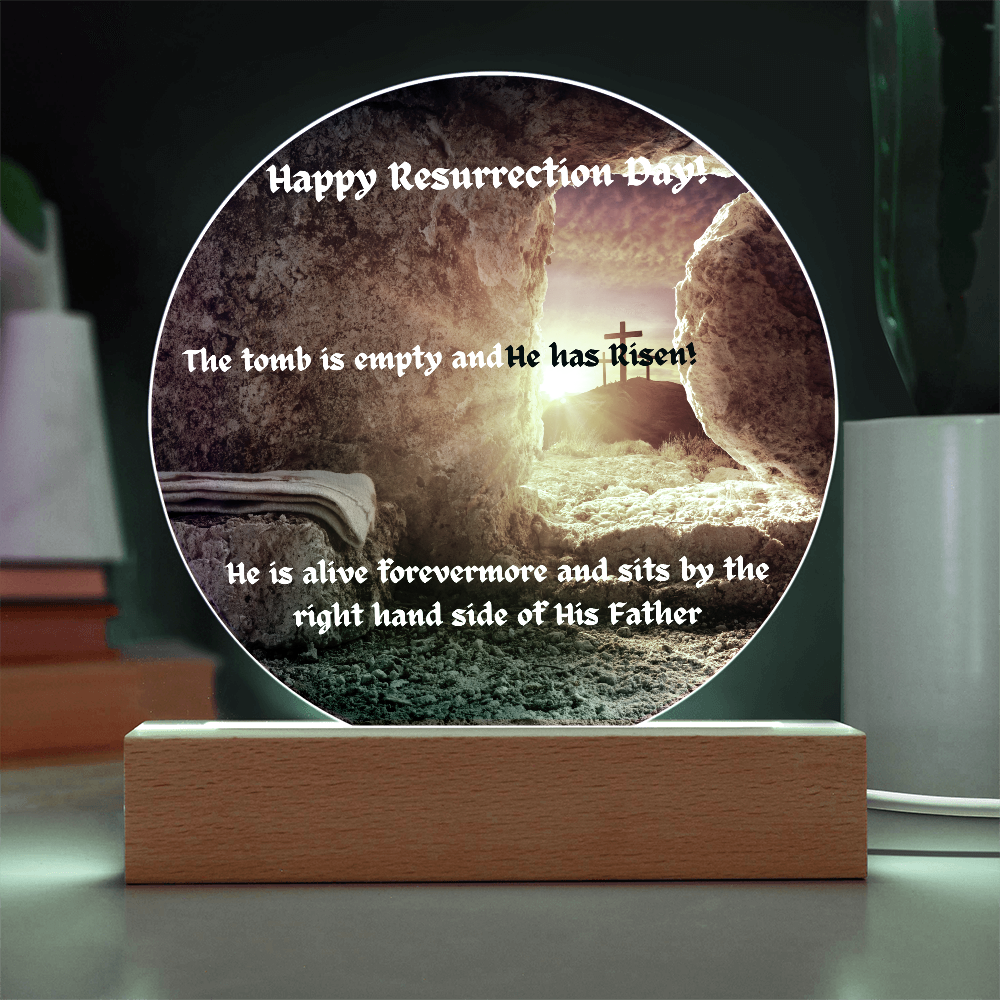 Happy Resurrection Day! Printed Acrylic Circle Plaque