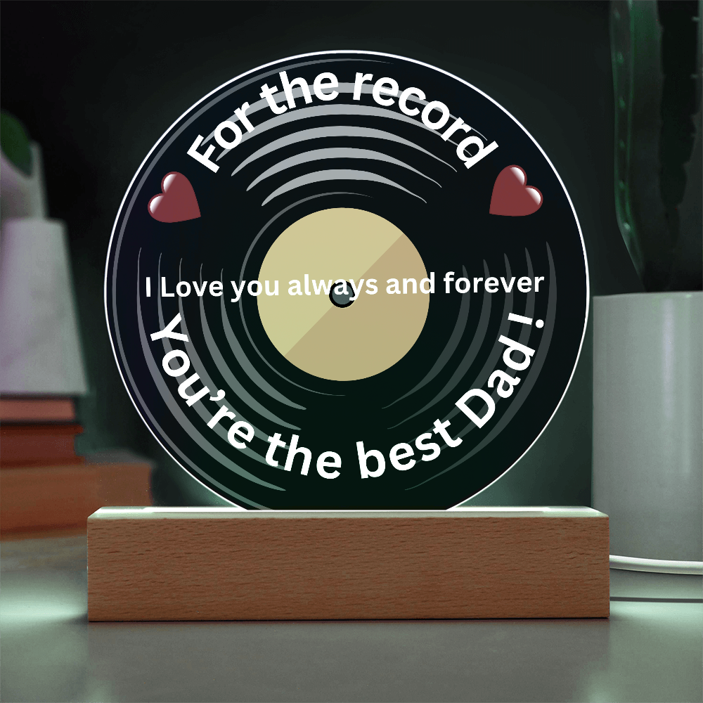 For the Record Printed Acrylic Circle Plaque