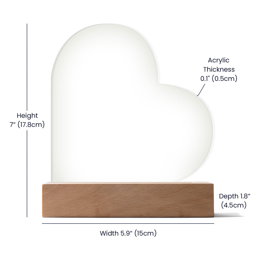 St. Patrick's Day Blsessing Printed Acrylic Heart Plaque