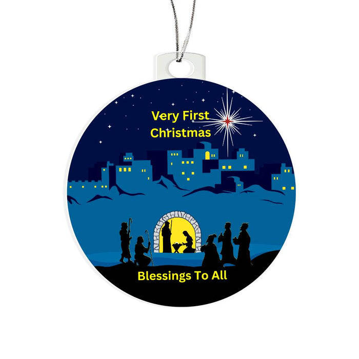 Very First Christmas Round Ornament