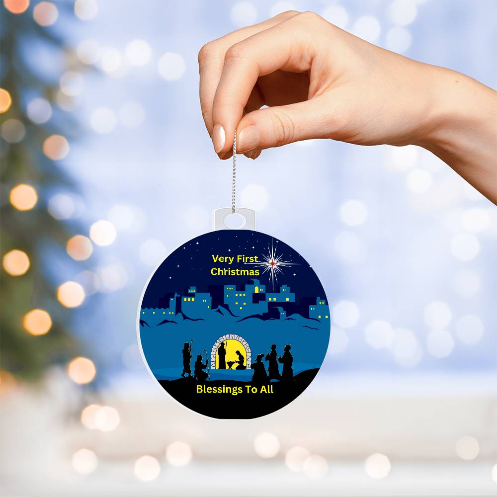 Very First Christmas Round Ornament