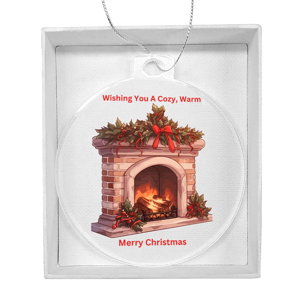 Wishing You A Cozy Merry Christmas Round  Ornament