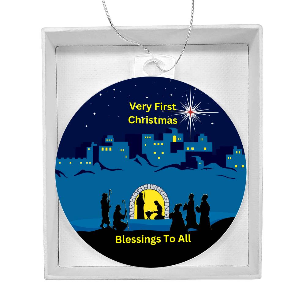 Very First Christmas Round Ornament