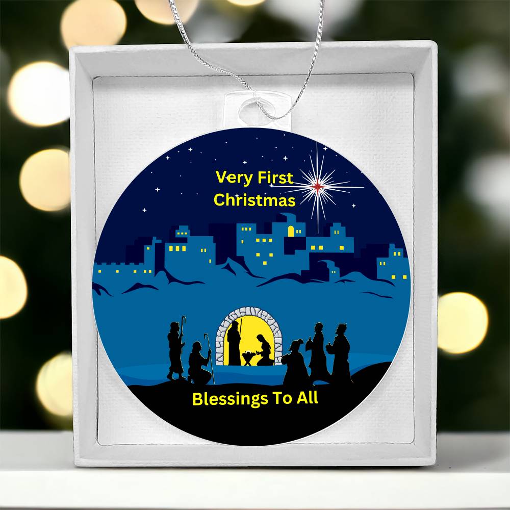 Very First Christmas Round Ornament