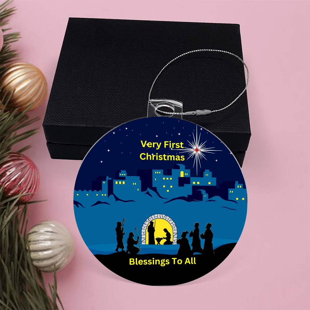 Very First Christmas Round Ornament