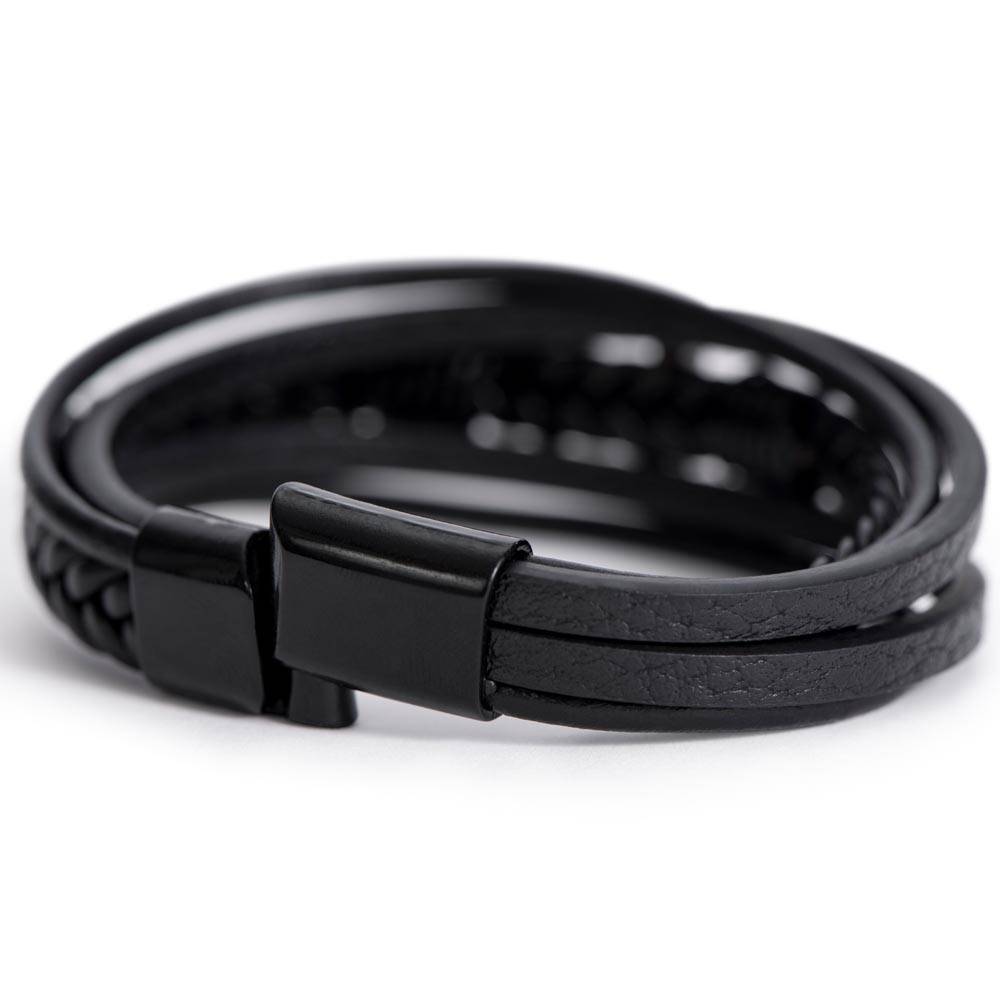 Hawaiian To My Son Men's Cross Bracelet