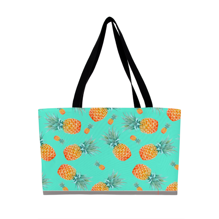 Pineapple Print Weekender Tote Bag