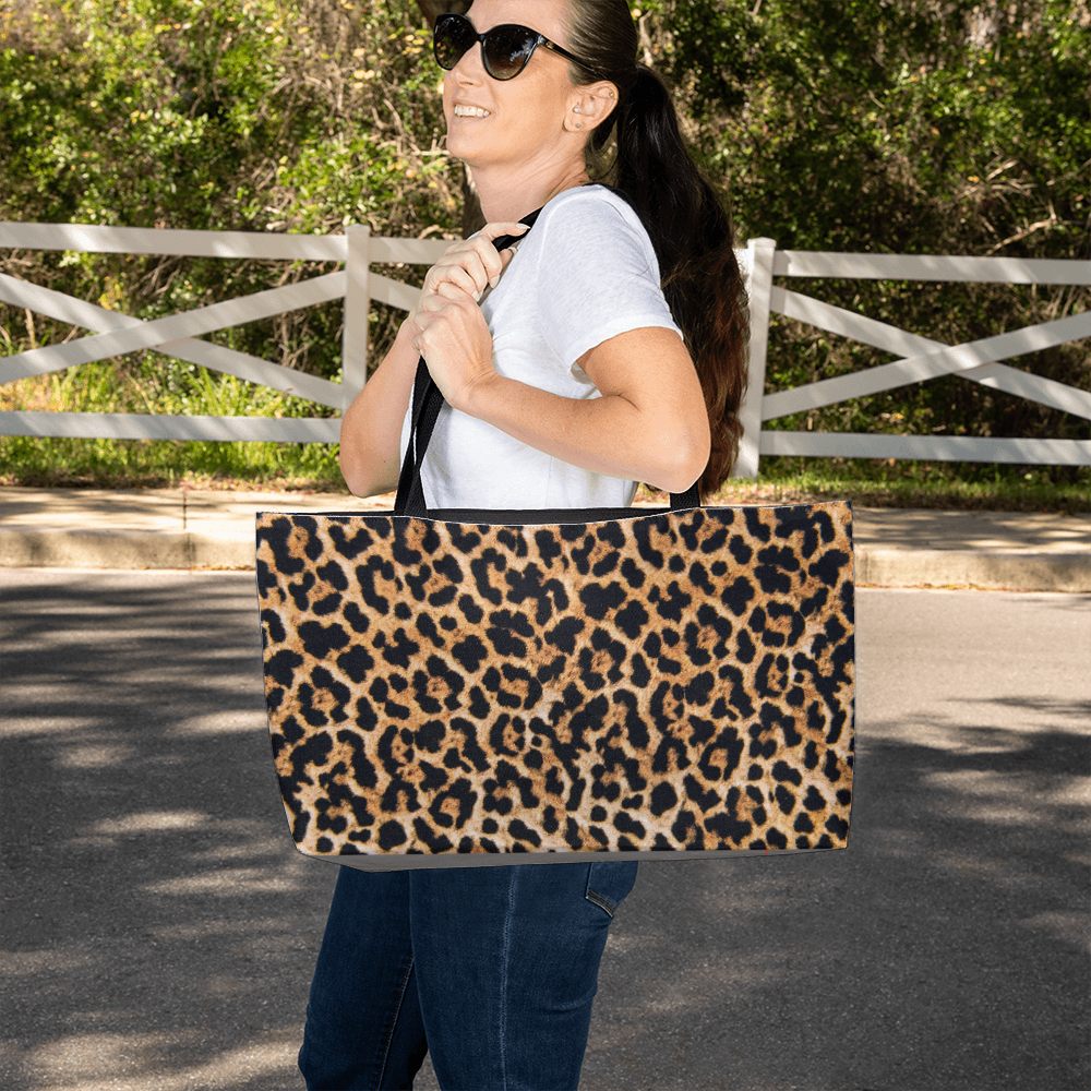 Leopard Print Weekender Tote Bag
