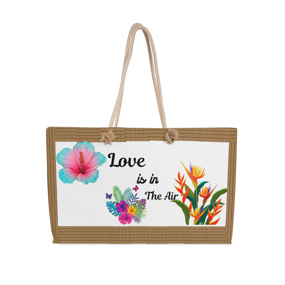 Love is in the air Tropical Weekender Tote Bag