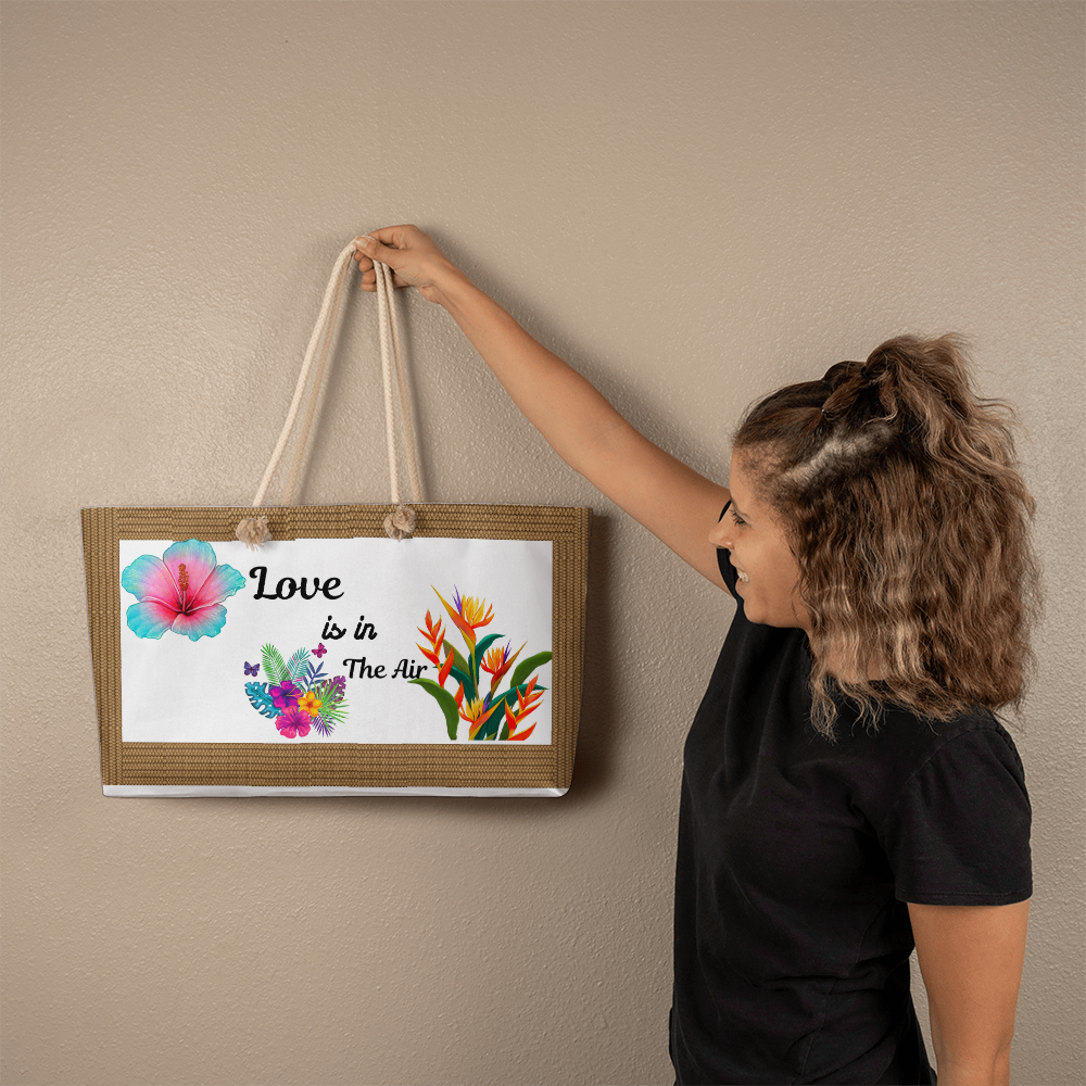 Love is in the air Tropical Weekender Tote Bag