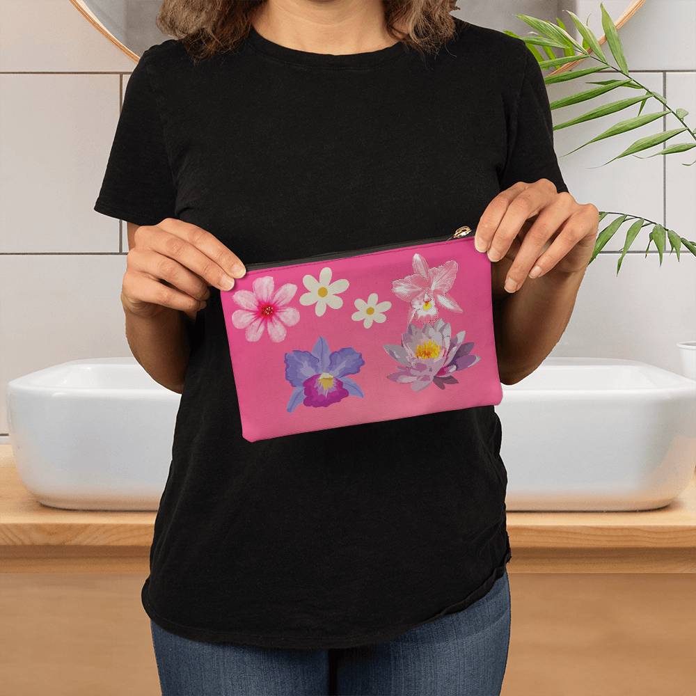 Fabric Zippered Small Makeup Pouch