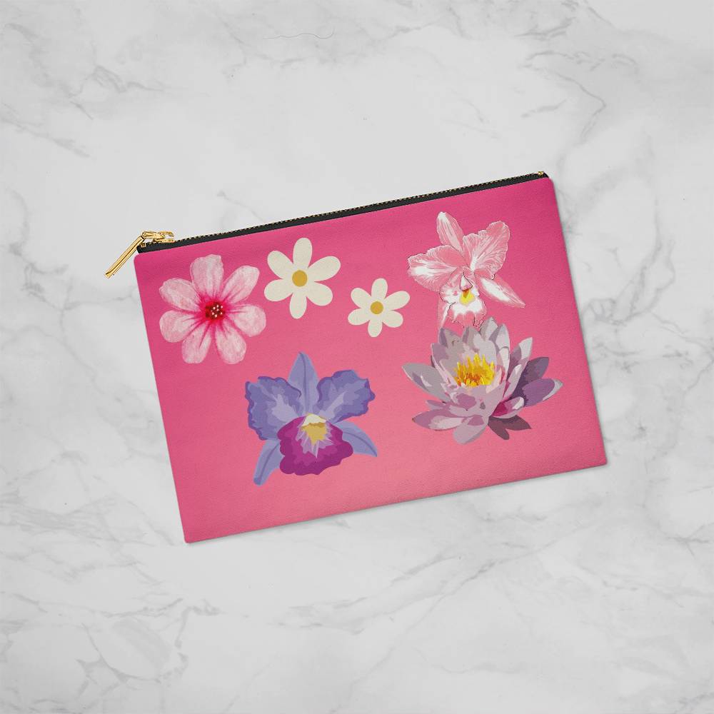 Fabric Zippered Small Makeup Pouch