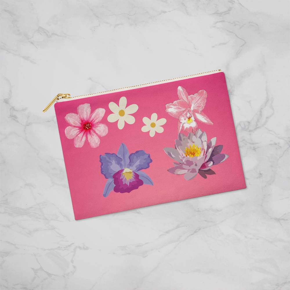 Fabric Zippered Small Makeup Pouch