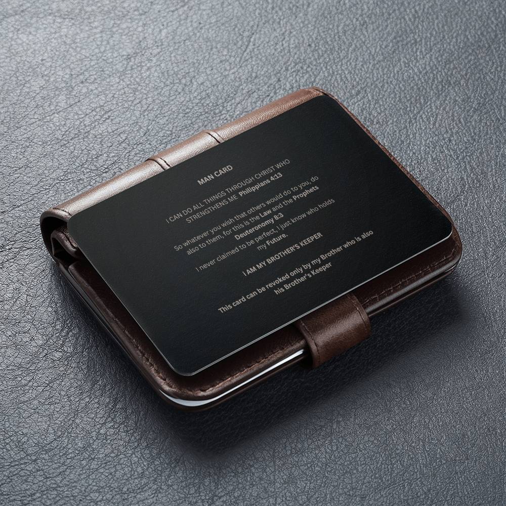 Man Card Engraved Metal Wallet Card