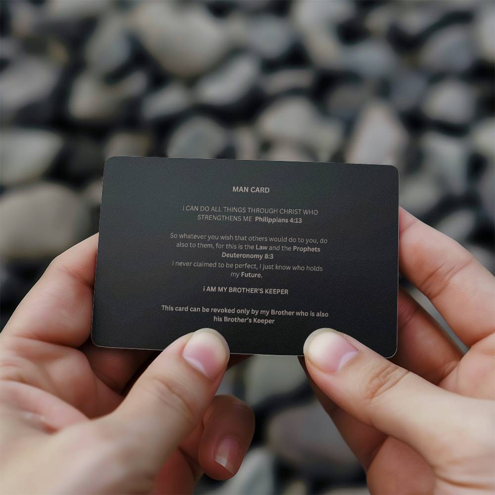 Man Card Engraved Metal Wallet Card