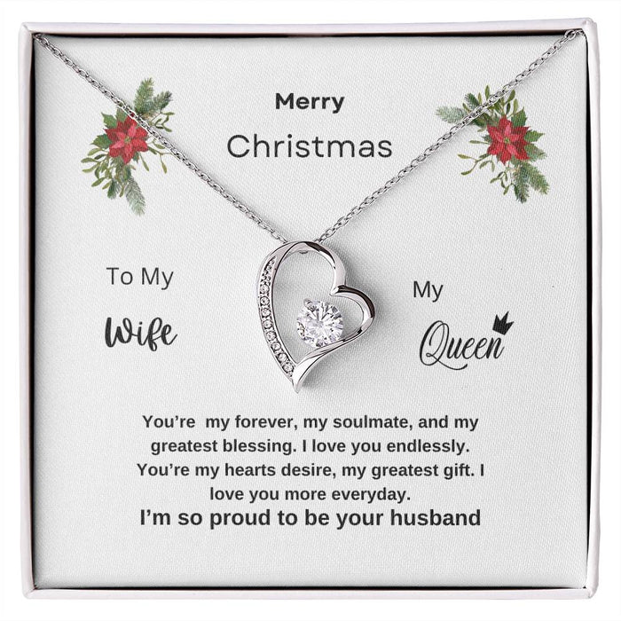 Merry Christmas To My  Queen Forever Love Necklace