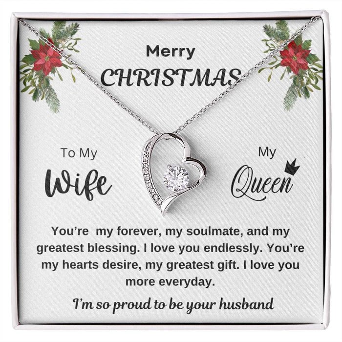 Merry Christmas To My Queen Forever Love Necklace