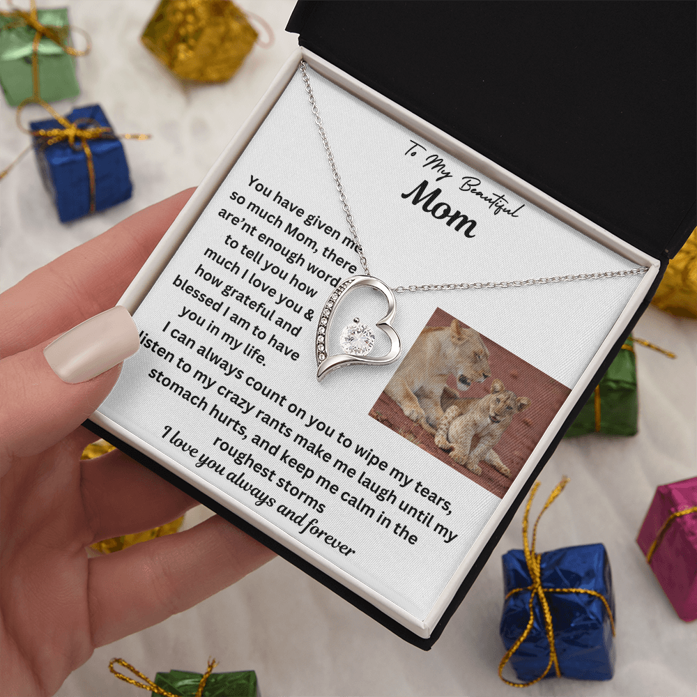 To My Beautiful Mom Forever Love Necklace