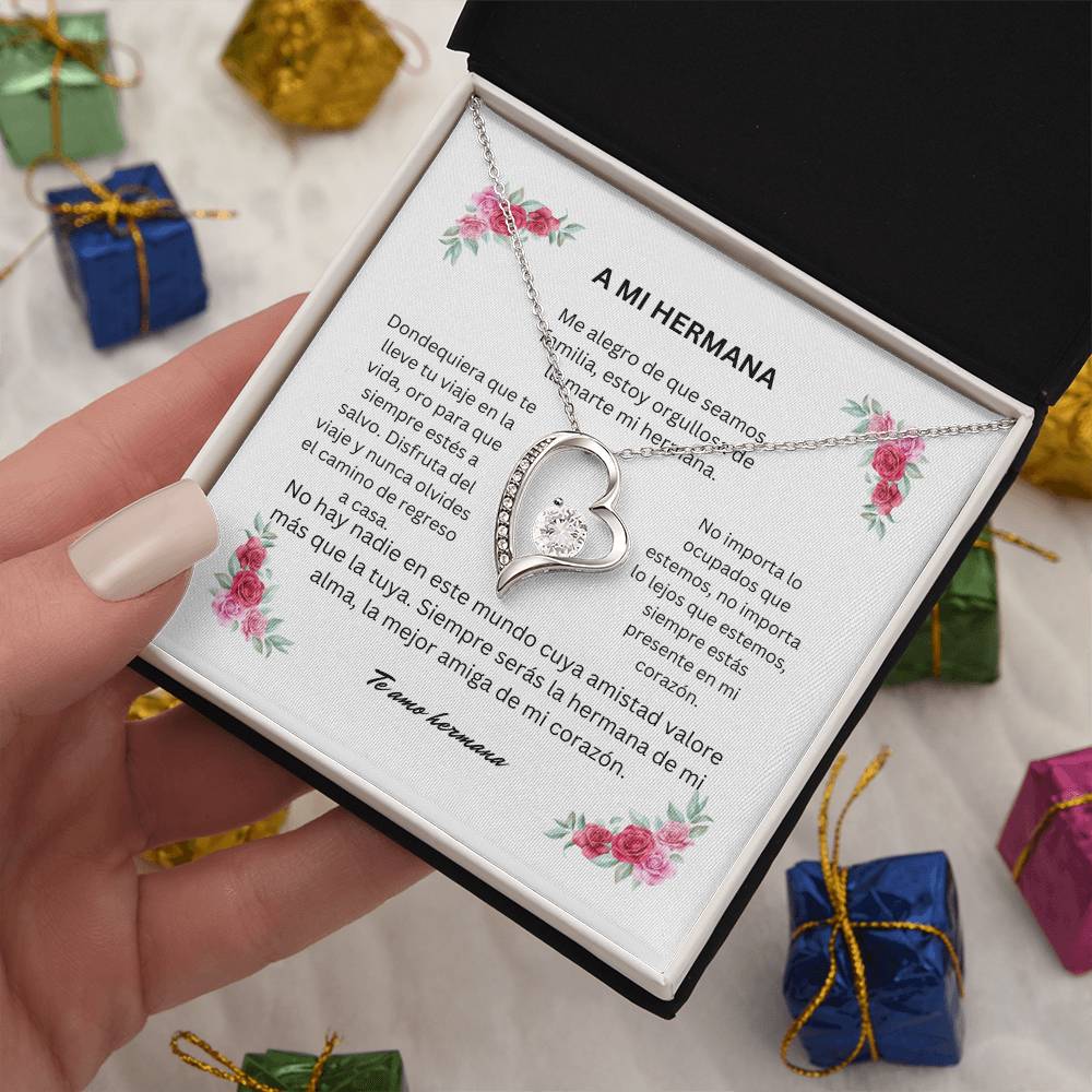 Spanish To My Sister Forever Love Necklace