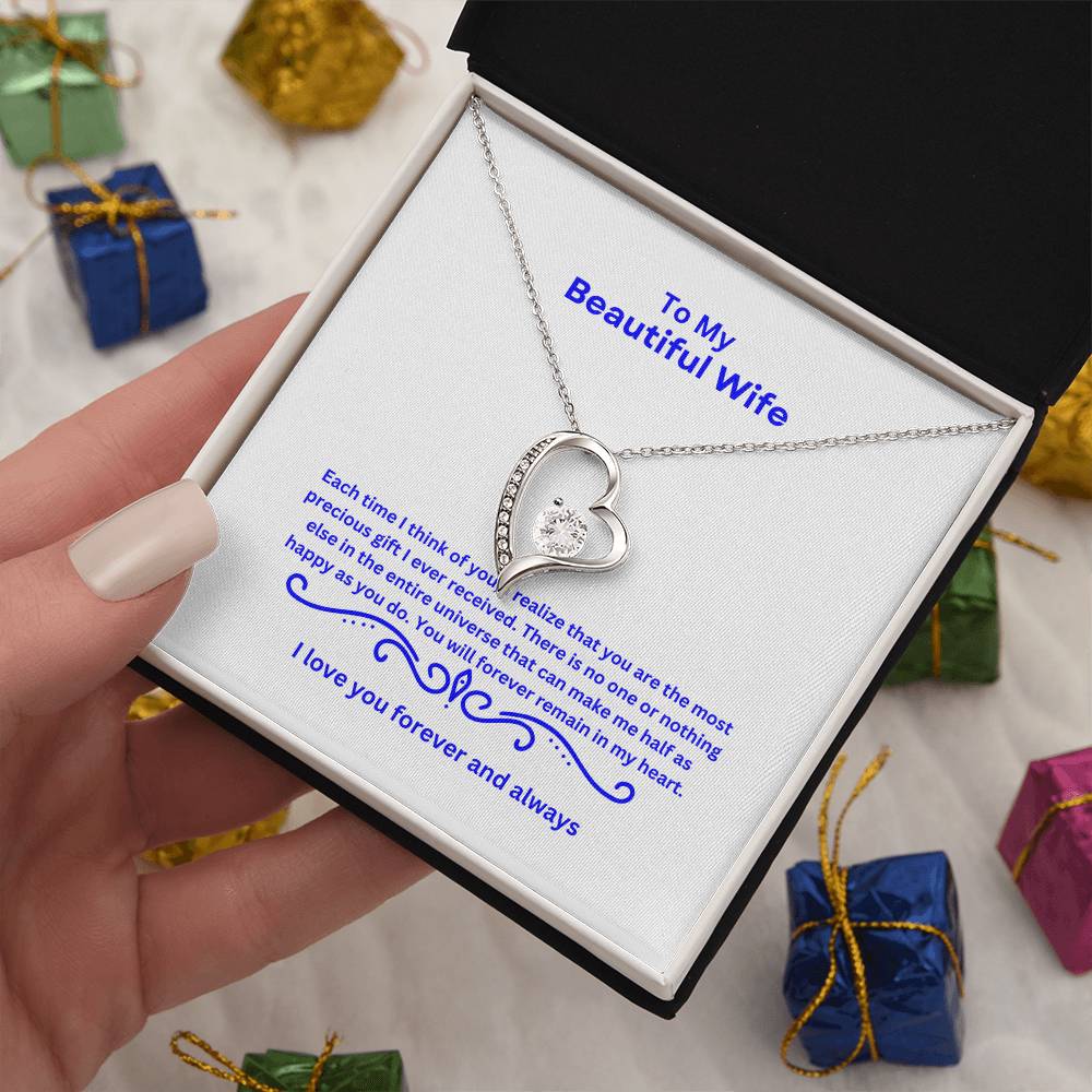 To My Be3utiful Wife Forever Love Necklace