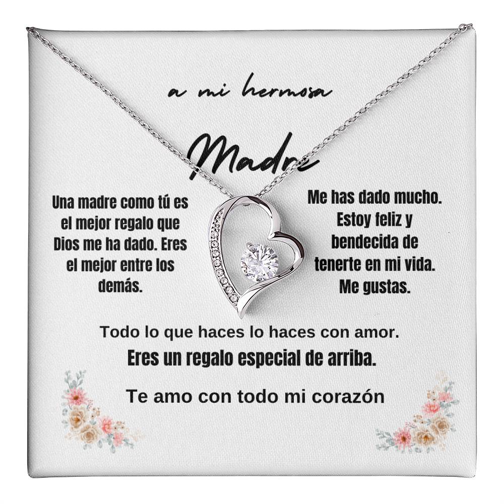 To my Mother in Spanish Love knot necklace