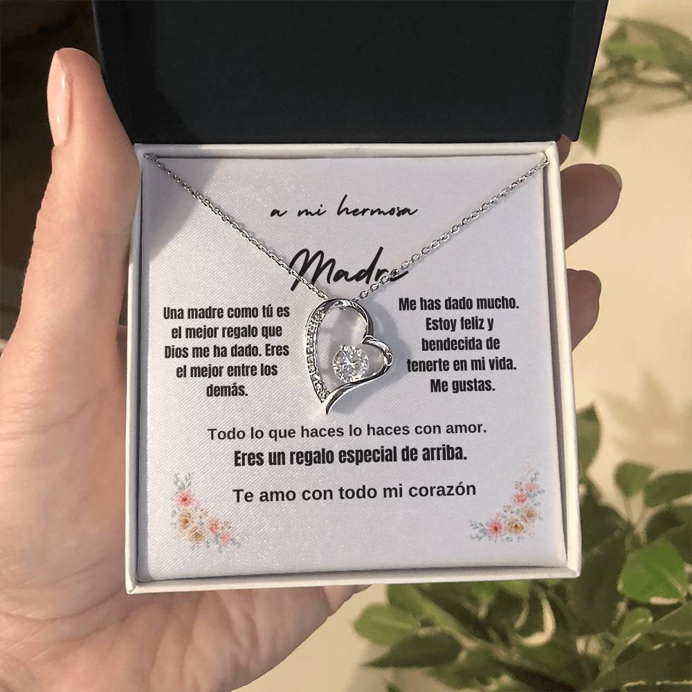 To my Mother in Spanish Love knot necklace