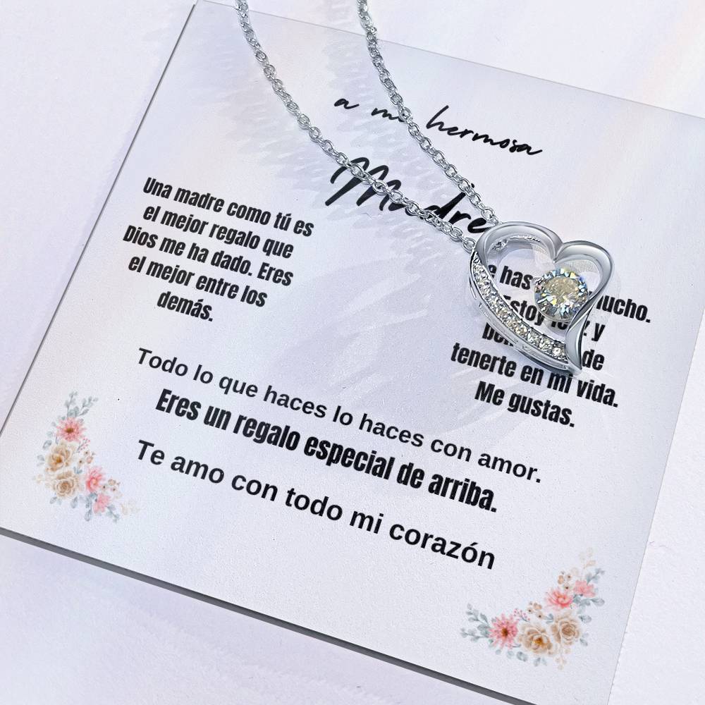To my Mother in Spanish Love knot necklace