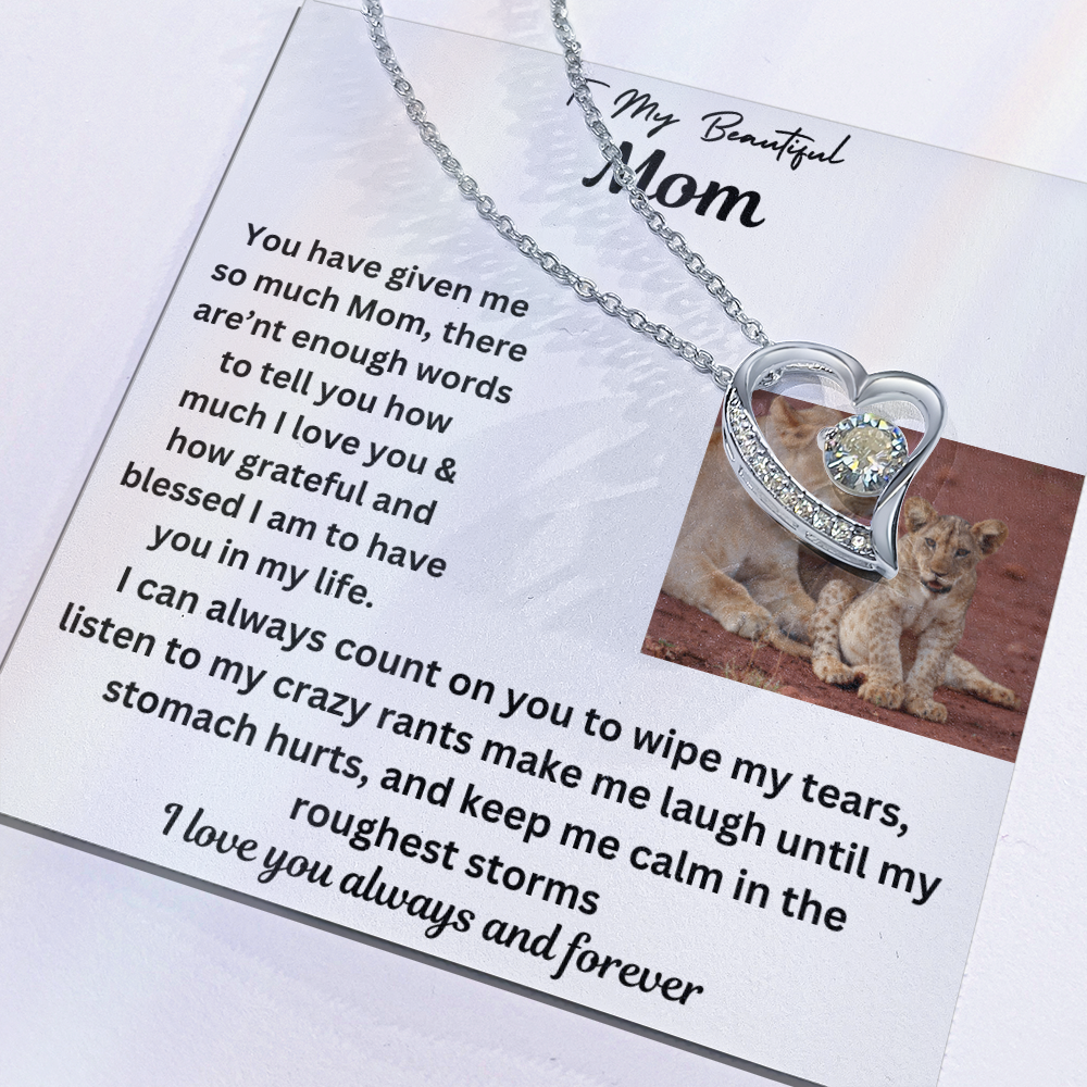 To My Beautiful Mom Forever Love Necklace