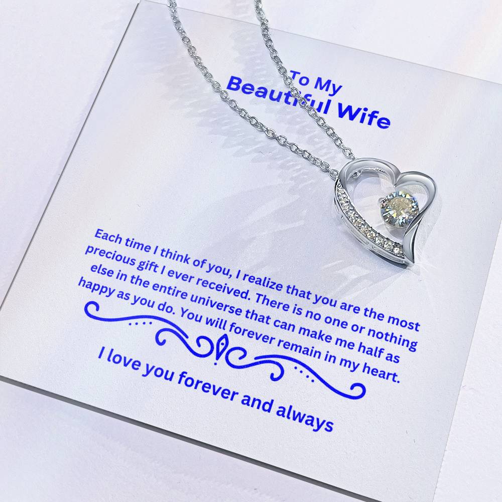 To My Be3utiful Wife Forever Love Necklace
