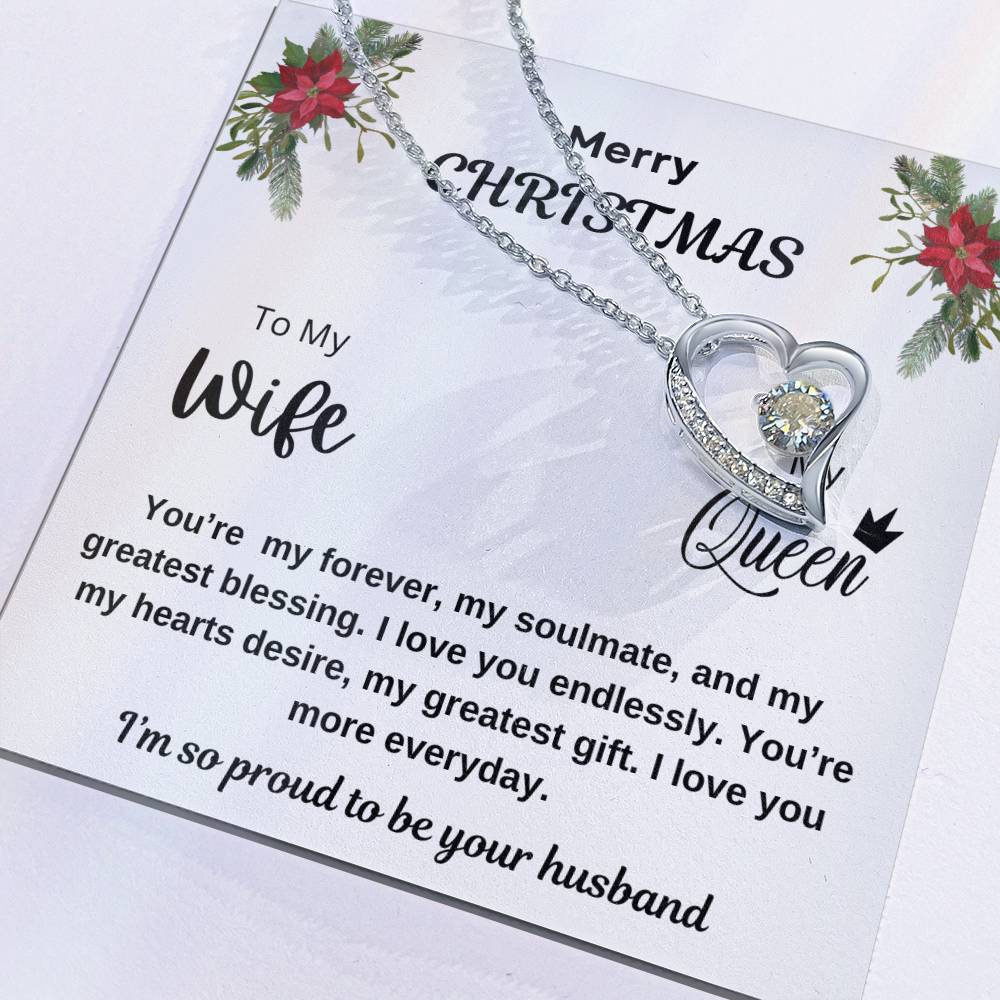 Merry Christmas To My Queen Forever Love Necklace