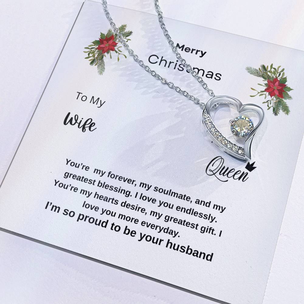Merry Christmas To My  Queen Forever Love Necklace