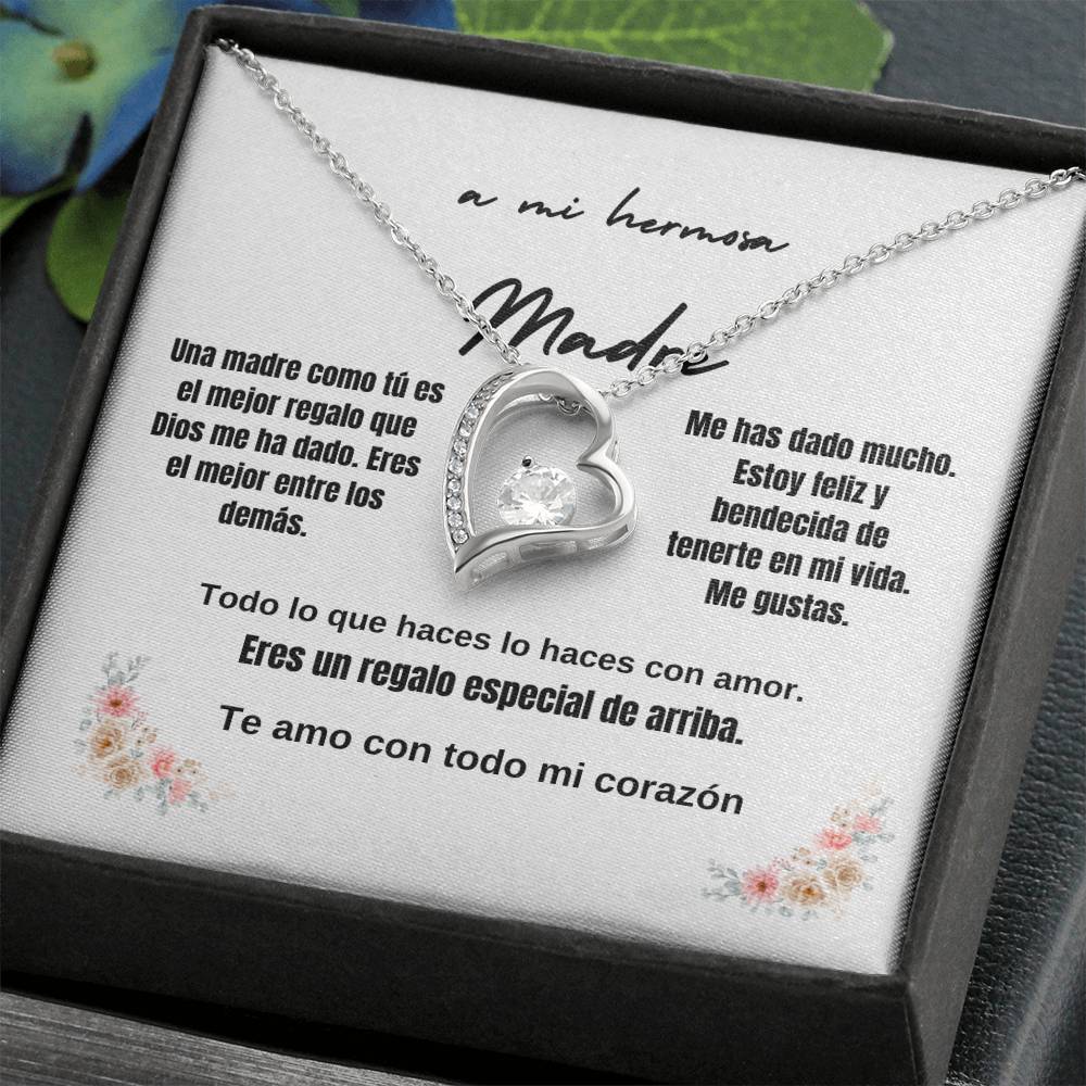 To my Mother in Spanish Love knot necklace