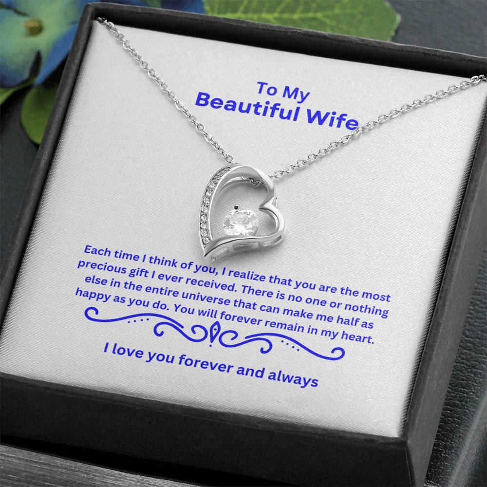 To My Be3utiful Wife Forever Love Necklace