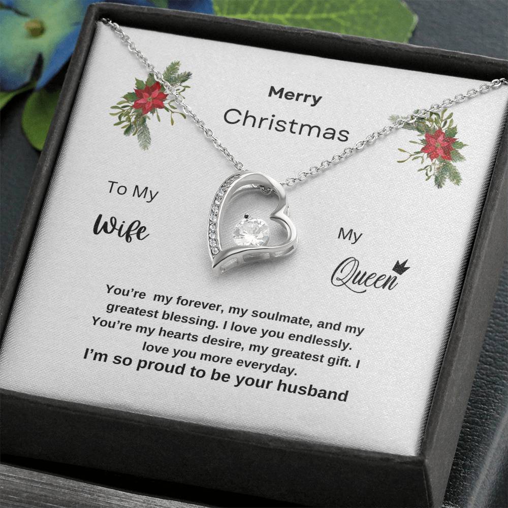 Merry Christmas To My  Queen Forever Love Necklace