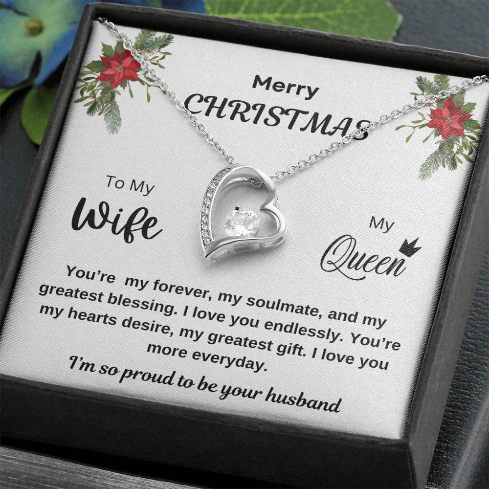 Merry Christmas To My Queen Forever Love Necklace