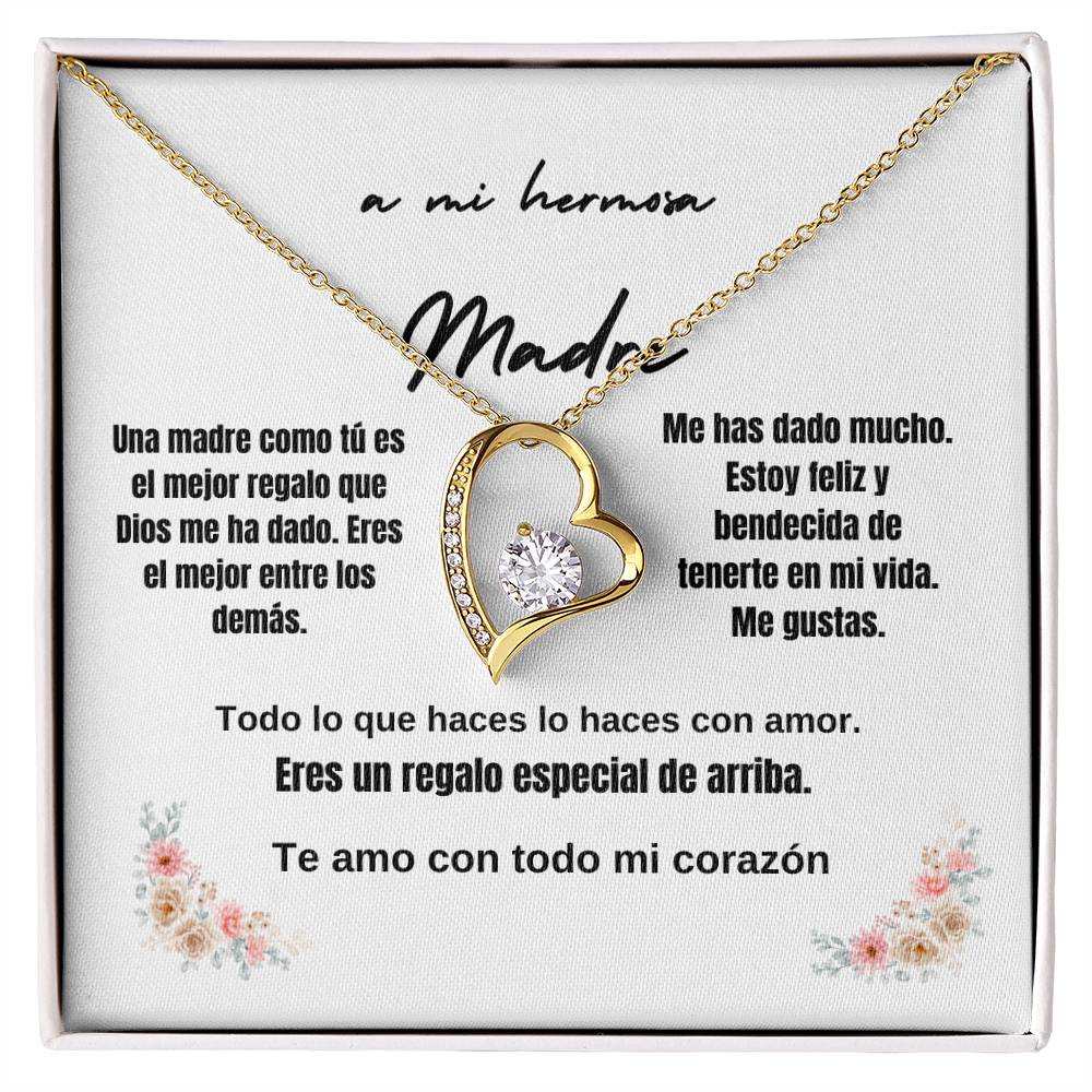 To my Mother in Spanish Love knot necklace
