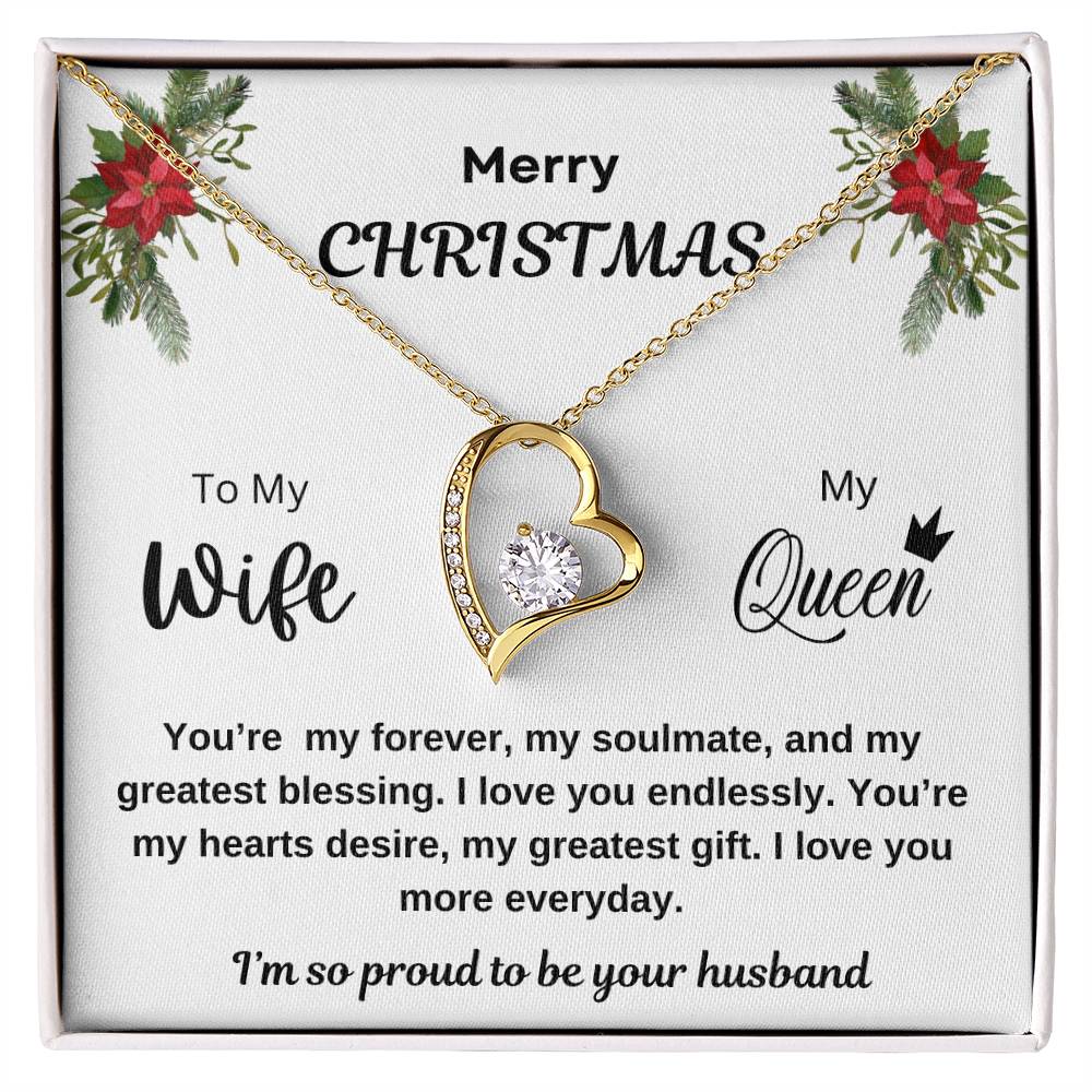 Merry Christmas To My Queen Forever Love Necklace