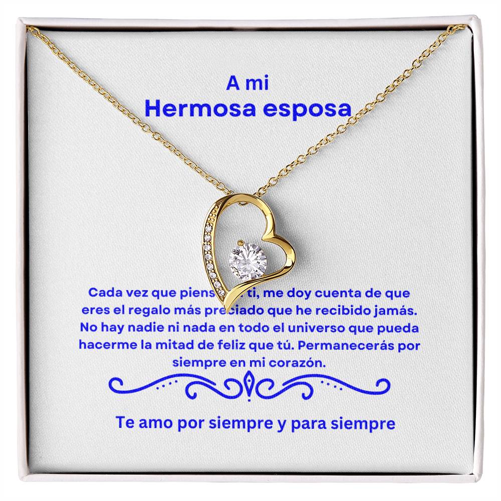 Spanish To My Beautiful Wife Forever Love Necklace