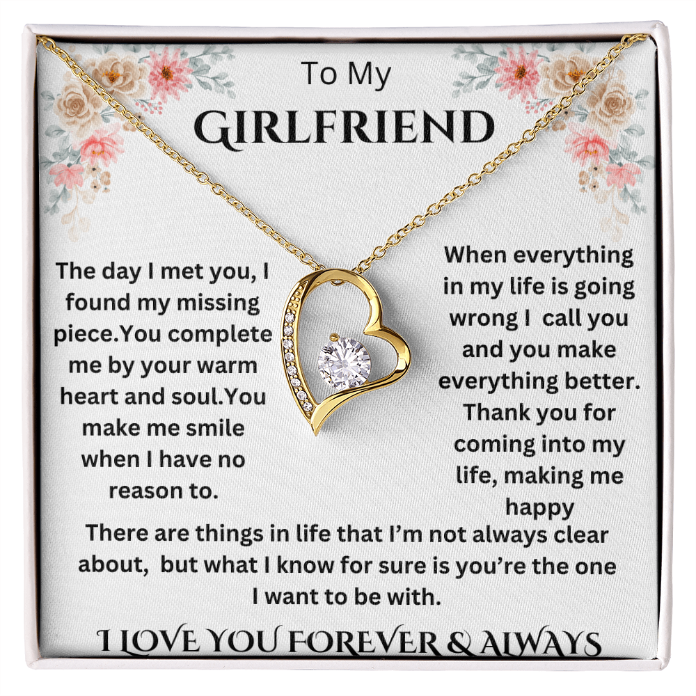 To My Girlfriend Forever Love Necklace