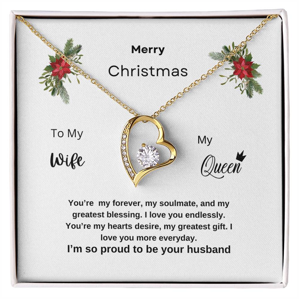 Merry Christmas To My  Queen Forever Love Necklace