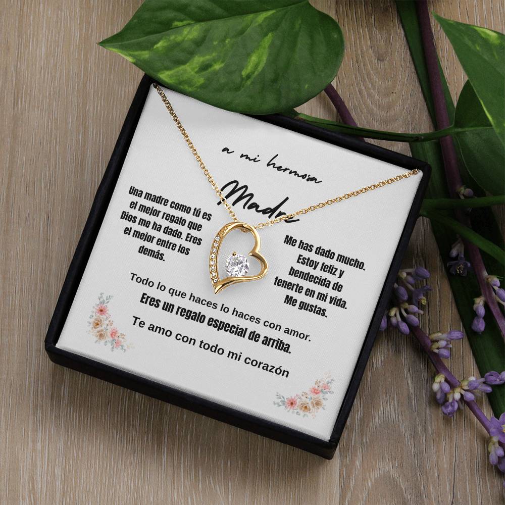 To my Mother in Spanish Love knot necklace