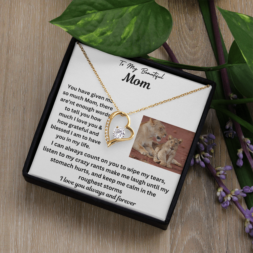 To My Beautiful Mom Forever Love Necklace