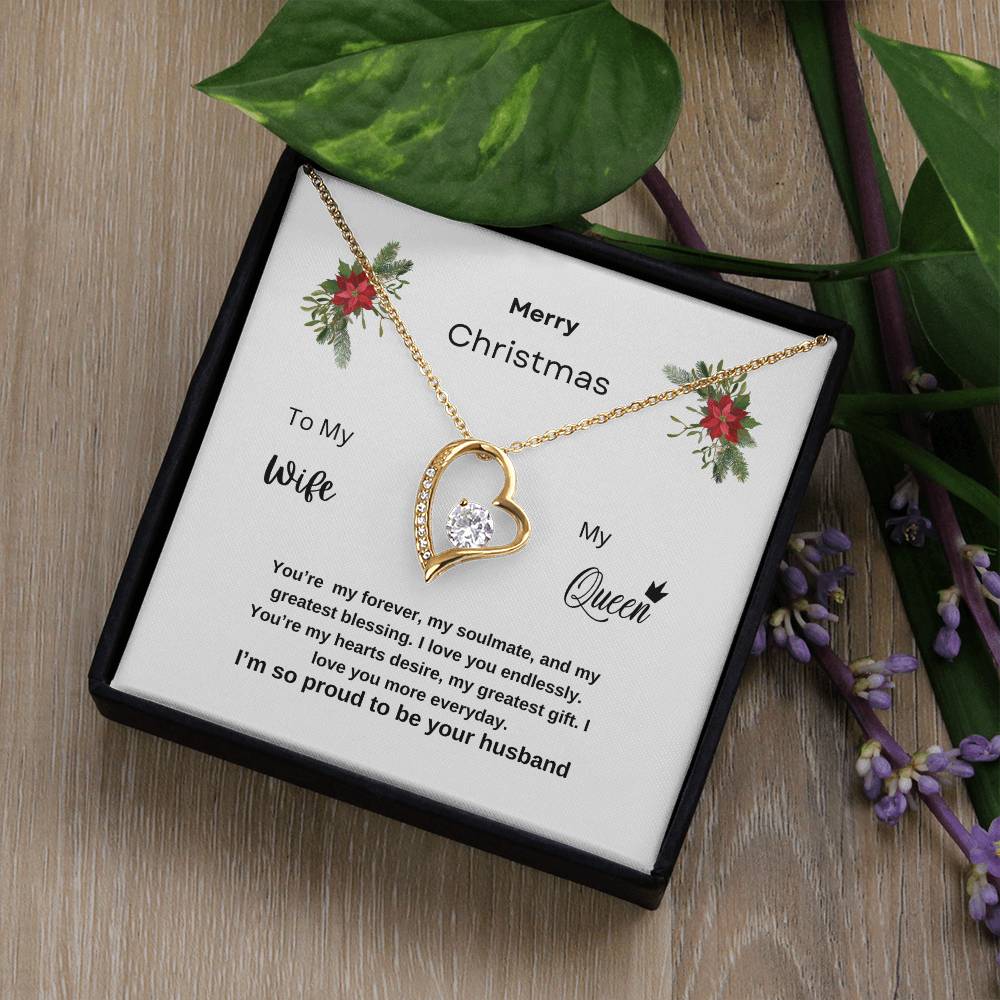 Merry Christmas To My  Queen Forever Love Necklace